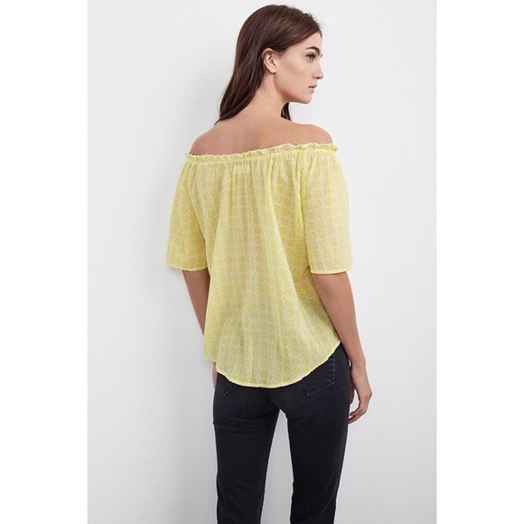 🌻🆕 Velvet ✦Bertie Off Shoulder Print Top✦Yellow - Picture 5 of 8